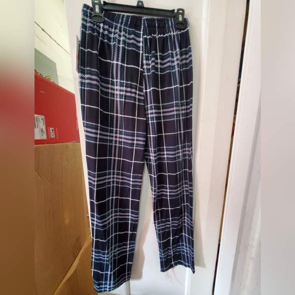 Perry Ellis Portfolio Men's Plaid Knit Pajama Pants - Dark Green - Picture 2 of 6